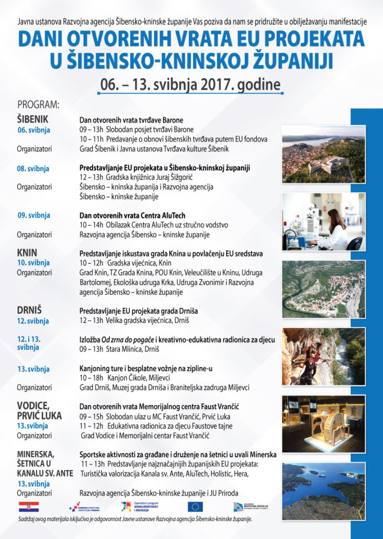 Dani otvorenih vrata EU projekata u Šibensko-kninskoj županiji